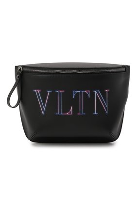 Мужская поясная сумка neon vltn VALENTINO черного цвета, арт. XY2B0A87/GCI | Фото 1 (Ремень/цепочка: На ремешке; Размер: medium; Материал: Натуральная кожа)