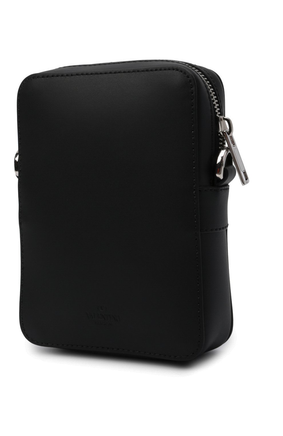 Мужская кожаная сумка vltn VALENTINO черного цвета, арт. XY2B0943/GUI | Фото 4 (Материал: Натуральная кожа; Размер: mini; Ремень/цепочка: На ремешке)
