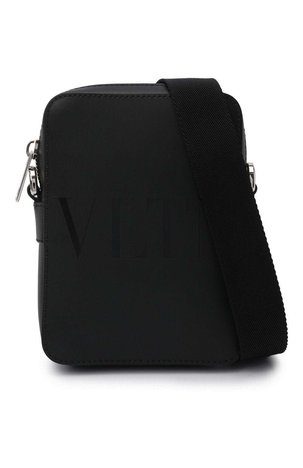Мужская кожаная сумка vltn VALENTINO черного цвета, арт. XY2B0943/GUI | Фото 6 (Материал: Натуральная кожа; Размер: mini; Ремень/цепочка: На ремешке)