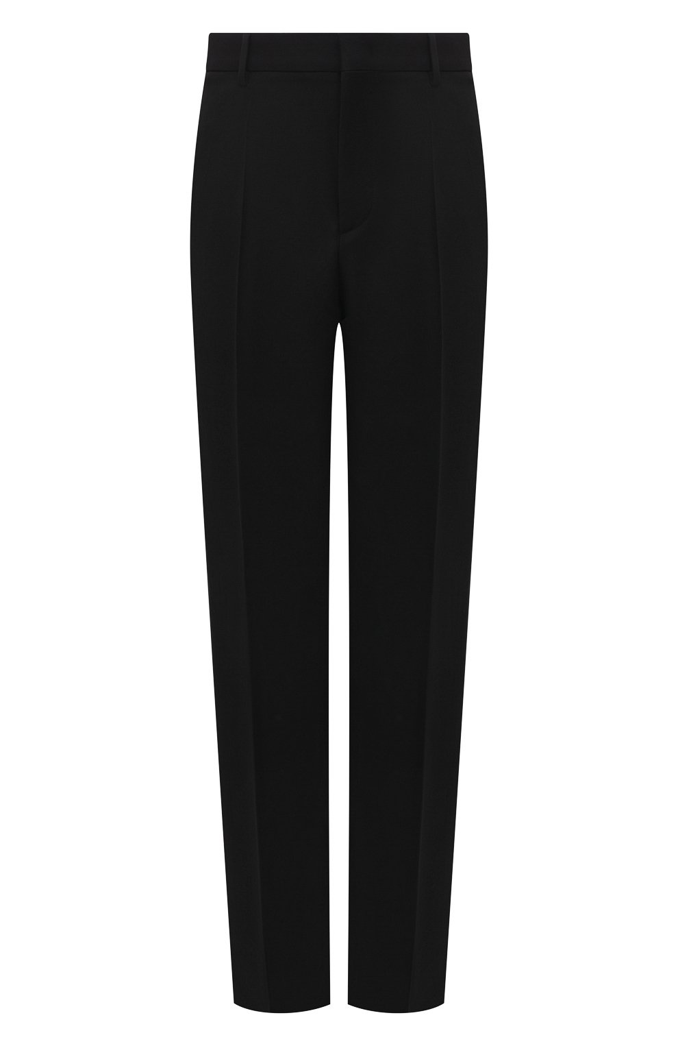 Мужские шерстяные брюки VALENTINO черного цвета, арт. XV3RBG005TN | Фото 1 (Материал внешний: Шерсть; Длина (брюки, джинсы): Стандартные; Случай: Повседневный; Стили: Минимализм; Материал подклада: Купро)