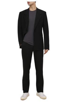Мужская хлопковая футболка DOLCE & GABBANA темно-серого цвета по цене 36300 руб., арт. G8KJ9T/FU7EQ | Фото 2 Мужская хлопковая футболка DOLCE & GABBANA темно-серого цвета, арт. G8KJ9T/FU7EQ | Фото 2 (Рукава: Короткие; Длина (для топов): Стандартные; Материал внешний: Хлопок; Принт: Без принта; Стили: Кэжуэл)