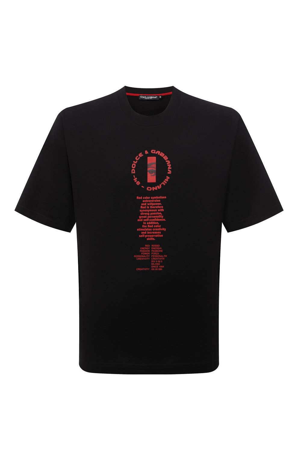 Хлопковая футболка Dolce & Gabbana Чёрный G80A2T/FU7EQ 5610501