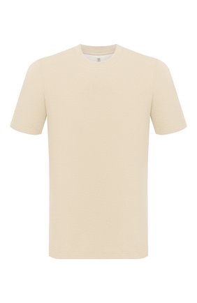 Мужская хлопковая футболка  BRUNELLO CUCINELLI  цвета, арт. M0T611308 | Фото 1 (Рукава: Короткие; Длина (для топов): Стандартные; Материал внешний: Хлопок; Принт: Без принта; Стили: Кэжуэл)