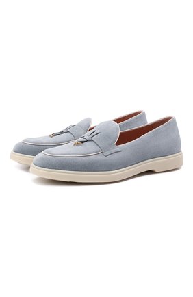 Женские замшевые лоферы yalta SANTONI голубого цвета по цене 39950 руб., арт. WUYA59375TISNYPPZ21 | Фото 1 Женские замшевые лоферы yalta SANTONI голубого цвета, арт. WUYA59375TISNYPPZ21 | Фото 1 (Материал внутренний: Натуральная кожа; Каблук высота: Низкий; Подошва: Платформа; Материал внешний: Кожа, Замша)