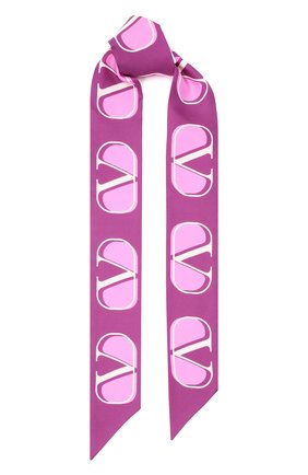 Женская шелковая повязка на голову VALENTINO розового цвета, арт. XW2E6017/IHN | Фото 1 (Материал: Текстиль, Шелк; Аксессуары: Аксессуары)