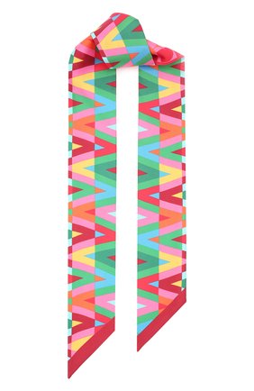 Женский шелковый шарф-бандо VALENTINO разноцветного цвета, арт. XW2E6017/AZT | Фото 1 (Материал: Текстиль, Шелк)