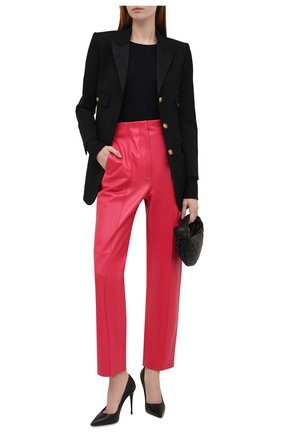 Женские кожаные брюки GIORGIO ARMANI фуксия цвета по цене 348500 руб., арт. IAP01P/IAP07 | Фото 2 Женские кожаные брюки GIORGIO ARMANI фуксия цвета, арт. IAP01P/IAP07 | Фото 2 (Материал внешний: Натуральная кожа; Материал подклада: Синтетический материал; Длина (брюки, джинсы): Стандартные; Стили: Гламурный; Женское Кросс-КТ: Брюки-одежда; Силуэт Ж (брюки и джинсы): Прямые; Одежда: Одежда)