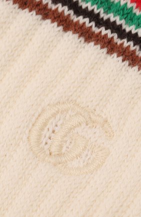 Детские хлопковые носки GUCCI кремвого цвета, арт. 678194/4K045 | Фото 2 (Материал: Текстиль, Хлопок; Кросс-КТ: Носки)