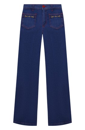 Детские джинсы GUCCI синего цвета по цене 49950 руб., арт. 674795/XDBVJ | Фото 1 Детские джинсы GUCCI синего цвета, арт. 674795/XDBVJ | Фото 1 (Материал внешний: Хлопок; Кросс-КТ: джинсы; Детали: Однотонный; Ростовка одежда: 10 - 11 лет | 140 - 146см, 12 лет | 152 см, 4 года | 104 см, 5 лет | 110 см, 6 лет | 116 см, 8 лет | 128 см)