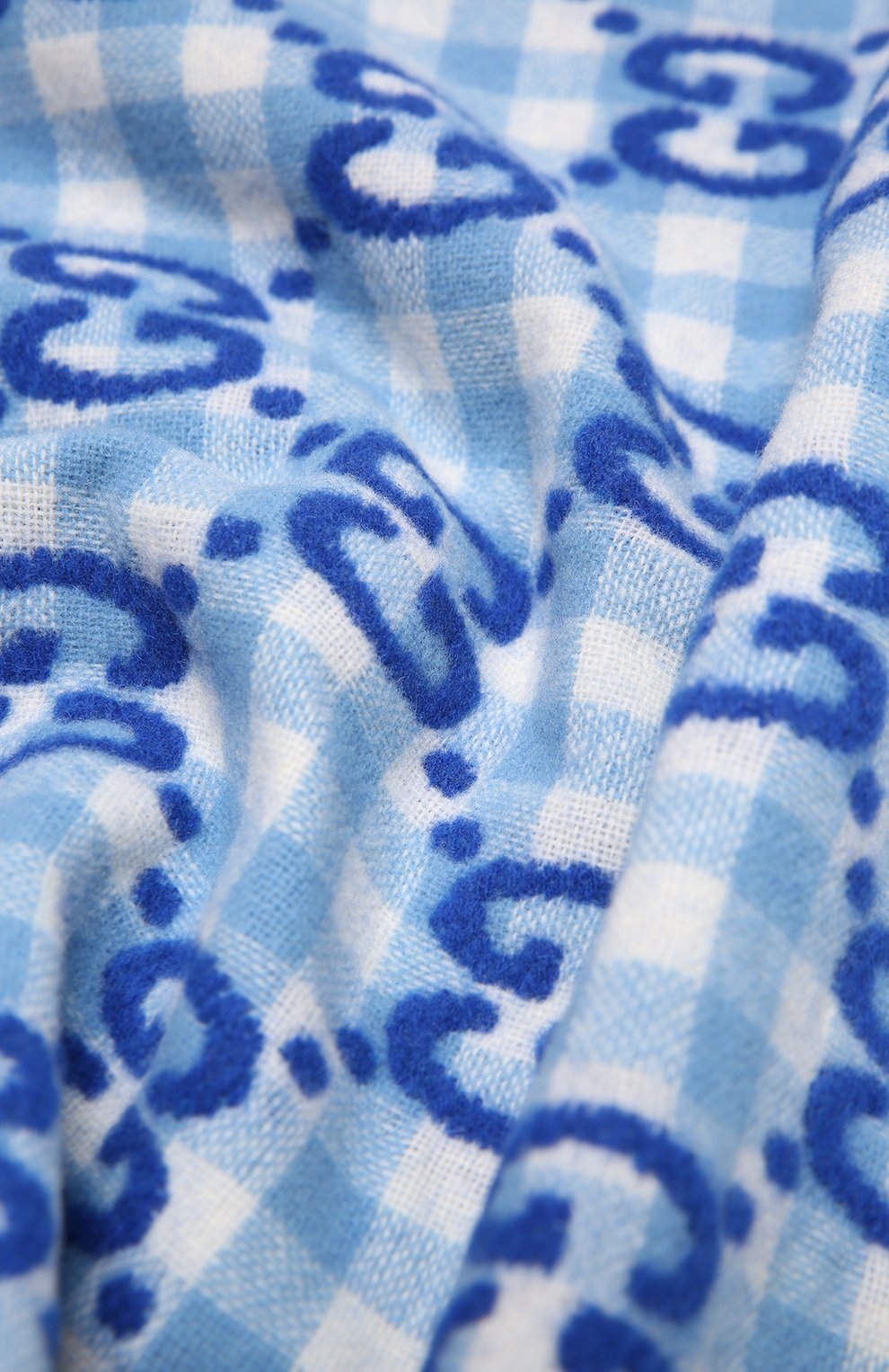 Детского шерстяное одеяло GUCCI голубого цвета, арт. 663156/3KAAF | Фото 2