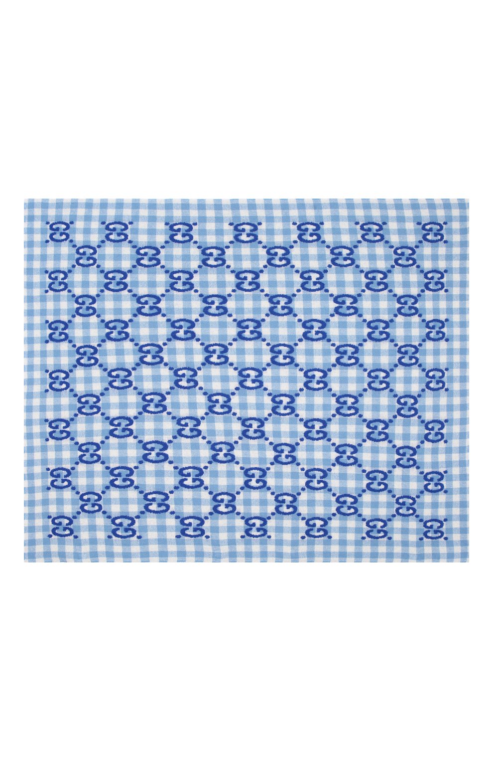 Детского шерстяное одеяло GUCCI голубого цвета, арт. 663156/3KAAF | Фото 3