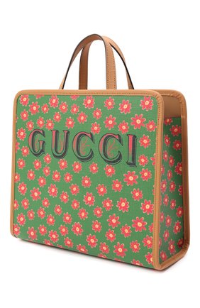 Детская сумка GUCCI зеленого цвета, арт. 630542/UR4AN | Фото 2 (Материал: Текстиль)