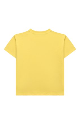 Детский хлопковая футболка GUCCI желтого цвета, арт. 581019/XJD2L/9-12M | Фото 2