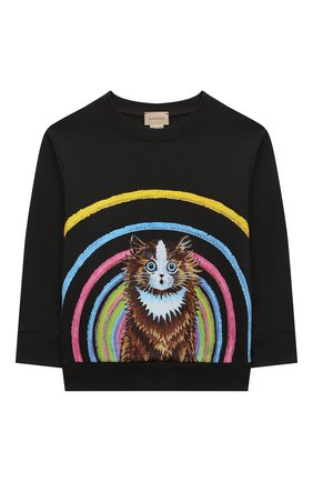 Детский хлопковый свитшот GUCCI черного цвета по цене 37500 руб., арт. 580997/XJD2S | Фото 1 Детский хлопковый свитшот GUCCI черного цвета, арт. 580997/XJD2S | Фото 1 (Материал внешний: Хлопок; Рукава: Длинные; Региональные ограничения белый список (Axapta Mercury): RU; Девочки Кросс-КТ: Свитшот-одежда; Ростовка одежда: 10 - 11 лет | 140 - 146см, 12 лет | 152 см, 4 года | 104 см, 5 лет | 110 см, 6 лет | 116 см, 8 лет | 128 см)