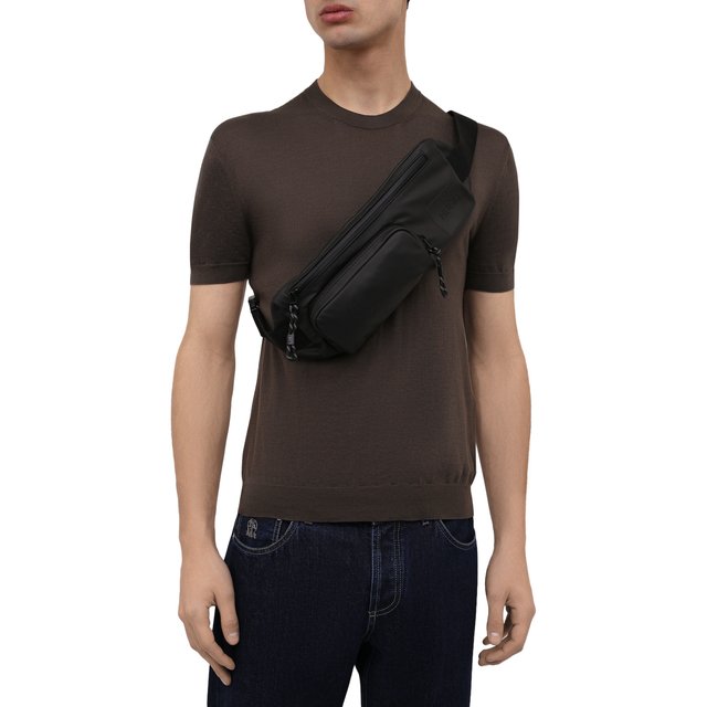 Текстильная поясная сумка HUGO 50463684, цвет чёрный, размер NS - фото 2