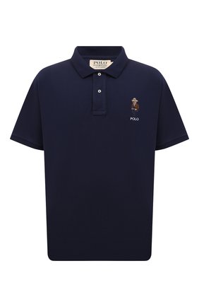 Мужское хлопковое поло POLO RALPH LAUREN темно-синего цвета по цене 14950 руб., арт. 711858025/PRL BS | Фото 1 Мужское хлопковое поло POLO RALPH LAUREN темно-синего цвета, арт. 711858025/PRL BS | Фото 1 (Рукава: Короткие; Длина (для топов): Удлиненные; Материал внешний: Хлопок; Застежка: Пуговицы; Big sizes: Big Sizes; Стили: Кэжуэл)