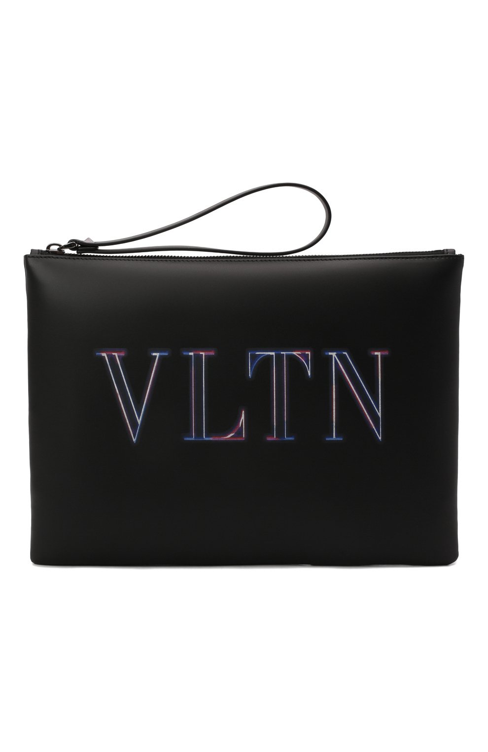 Мужская кожаная папка для документов neon vltn VALENTINO черного цвета, арт. XY2P0299/CWK | Фото 1 (Размер: medium; Материал: Натуральная кожа)
