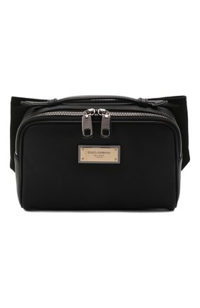 Мужская комбинированная поясная сумка DOLCE & GABBANA черного цвета по цене 73950 руб., арт. BM2036/AQ756 | Фото 1 Мужская комбинированная поясная сумка DOLCE & GABBANA черного цвета, арт. BM2036/AQ756 | Фото 1 (Ремень/цепочка: На ремешке; Размер: small; Материал: Текстиль)