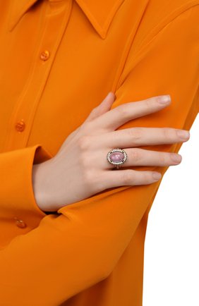 Женское кольцо QUEENSBEE розового цвета, арт. 102215/9,82 | Фото 2 (Материал: Серебро)