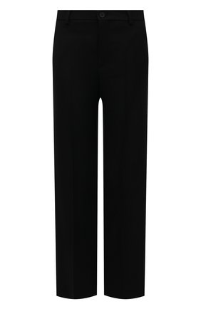 Женские шерстяные брюки BALENCIAGA черного цвета, арт. 675443/TLT17 | Фото 1 (Материал внешний: Шерсть; Длина (брюки, джинсы): Стандартные; Женское Кросс-КТ: Брюки-одежда; Силуэт Ж (брюки и джинсы): Широкие; Стили: Кэжуэл; Региональные ограничения белый список (Axapta Mercury): RU)