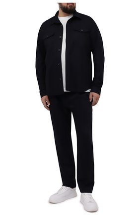 Мужская шерстяная куртка-рубашка WINDSOR темно-синего цвета, арт. 13 LIND0-0E-J 10010263/60-66 | Фото 2 (Рукава: Длинные; Материал внешний: Шерсть, Синтетический материал; Длина (верхняя одежда): Короткие; Мужское Кросс-КТ: шерсть и кашемир; Кросс-КТ: Куртка; Стили: Кэжуэл; Big sizes: Big Sizes; Региональные ограничения белый список (Axapta Mercury): RU)