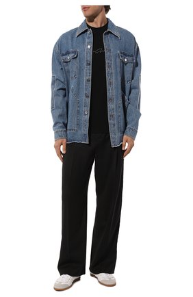 Мужская футболка из вискозы GIORGIO ARMANI черного цвета по цене 29950 руб., арт. 6GST56/SJP4Z | Фото 2 Мужская футболка из вискозы GIORGIO ARMANI черного цвета, арт. 6GST56/SJP4Z | Фото 2 (Рукава: Короткие; Материал внешний: Вискоза; Длина (для топов): Стандартные; Принт: С принтом; Стили: Кэжуэл)