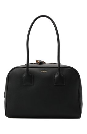 Женская сумка half cube BURBERRY черного цвета, арт. 8035055 | Фото 1 (Размер: medium; Материал: Натуральная кожа; Сумки-технические: Сумки top-handle)