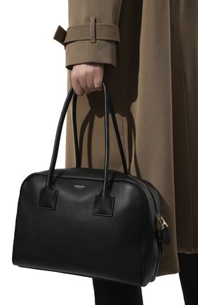 Женская сумка half cube BURBERRY черного цвета, арт. 8035055 | Фото 2 (Размер: medium; Материал: Натуральная кожа; Сумки-технические: Сумки top-handle)