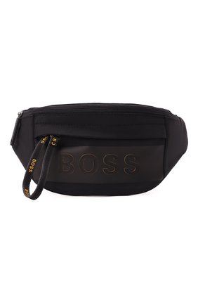 Мужская текстильная поясная сумка BOSS черного цвета, арт. 50466407 | Фото 1 (Размер: medium; Материал: Текстиль; Ремень/цепочка: На ремешке)