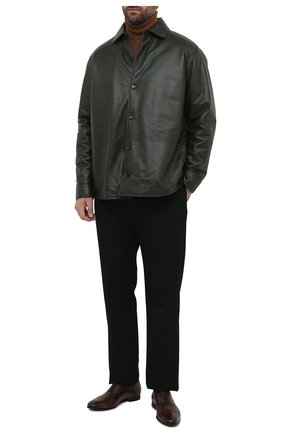 Мужские кожаные оксфорды BARRETT темно-коричневого цвета, арт. 141U002.31/C0RSAR0 | Фото 2 (Материал внешний: Кожа; Материал внутренний: Натуральная кожа; Стили: Классический)