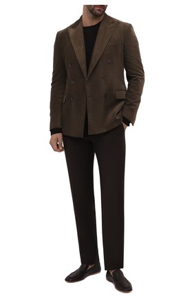 Мужские кожаные лоферы BARRETT темно-коричневого цвета, арт. 221U032.6/CERV0 ASP0RTABILE | Фото 2 (Материал внешний: Кожа; Материал внутренний: Натуральная кожа; Стили: Классический)