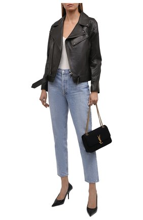 Женская кожаная куртка TOM FORD хаки цвета по цене 333500 руб., арт. GIL479-LEX266 | Фото 2 Женская кожаная куртка TOM FORD хаки цвета, арт. GIL479-LEX266 | Фото 2 (Материал подклада: Вискоза, Синтетический материал; Рукава: Длинные; Длина (верхняя одежда): Короткие; Материал внешний: Натуральная кожа; Стили: Гламурный; Кросс-КТ: Куртка; Женское Кросс-КТ: Замша и кожа)