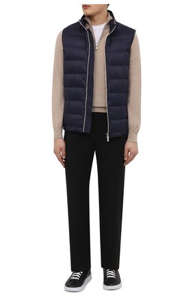 Мужские кожаные кеды KITON черного цвета по цене 64350 руб., арт. USSN001X0717A | Фото 2 Мужские кожаные кеды KITON черного цвета, арт. USSN001X0717A | Фото 2 (Материал внутренний: Натуральная кожа; Материал внешний: Кожа; Подошва: Массивная; Материал утеплителя: Без утеплителя; Стили: Классический)