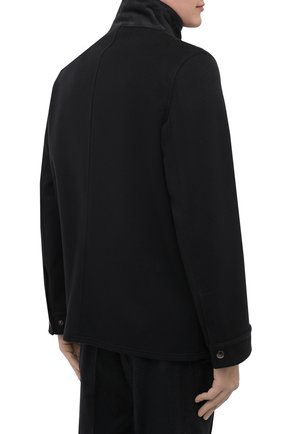 Мужская куртка DOLCE & GABBANA темно-серого цвета, арт. G9WN5T/FU23I | Фото 4 (Кросс-КТ: Куртка; Мужское Кросс-КТ: шерсть и кашемир; Материал внешний: Шерсть, Синтетический материал, Кашемир; Рукава: Длинные; Длина (верхняя одежда): До середины бедра; Региональные ограничения белый список (Axapta Mercury): RU; Стили: Кэжуэл)