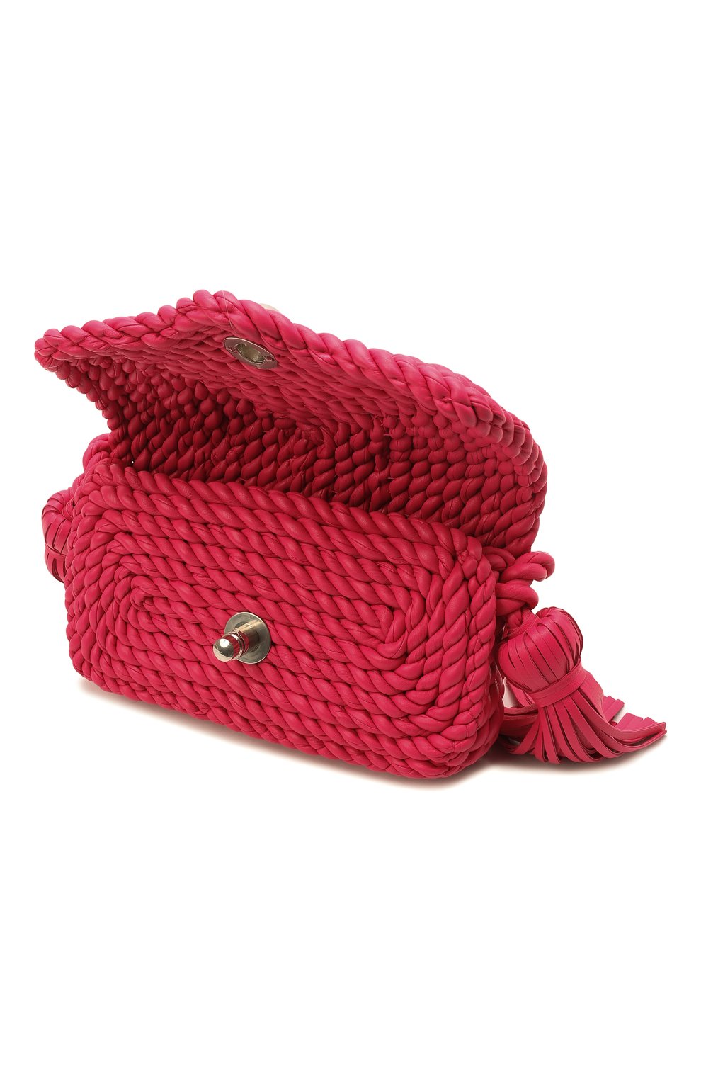 Женская сумка classic BOTTEGA VENETA розового цвета, арт. 680185/V1FS0 | Фото 5 (Сумки-технические: Сумки через плечо; Размер: medium; Материал: Натуральная кожа)