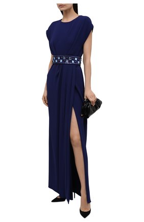 Женское платье DOLCE & GABBANA темно-синего цвета по цене 666500 руб., арт. F6AAIZ/FUM9V | Фото 2 Женское платье DOLCE & GABBANA темно-синего цвета, арт. F6AAIZ/FUM9V | Фото 2 (Материал подклада: Синтетический материал; Материал внешний: Синтетический материал; Длина Ж (юбки, платья, шорты): Макси; Женское Кросс-КТ: Платье-одежда; Случай: Вечерний; Стили: Романтичный; Региональные ограничения белый список (Axapta Mercury): RU; Рукава: Без рукавов)