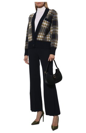 Женский шерстяной кардиган SAINT LAURENT разноцветного цвета по цене 94950 руб., арт. 670067/Y75GB | Фото 2 Женский шерстяной кардиган SAINT LAURENT разноцветного цвета, арт. 670067/Y75GB | Фото 2 (Материал внешний: Шерсть; Рукава: Длинные; Длина (для топов): Стандартные; Стили: Кэжуэл; Женское Кросс-КТ: кардиган-трикотаж)
