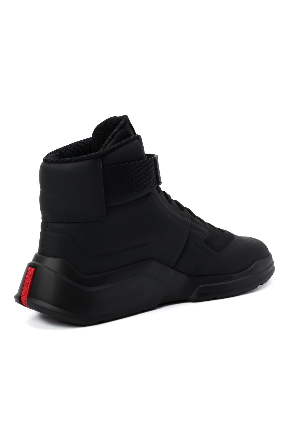 Мужские кожаные кроссовки polarius 19 lr PRADA черного цвета, арт. 4T3535-HEC-F0002 | Фото 5 (Материал внешний: Кожа; Стили: Классический; Материал утеплителя: Без утеплителя; Подошва: Массивная)