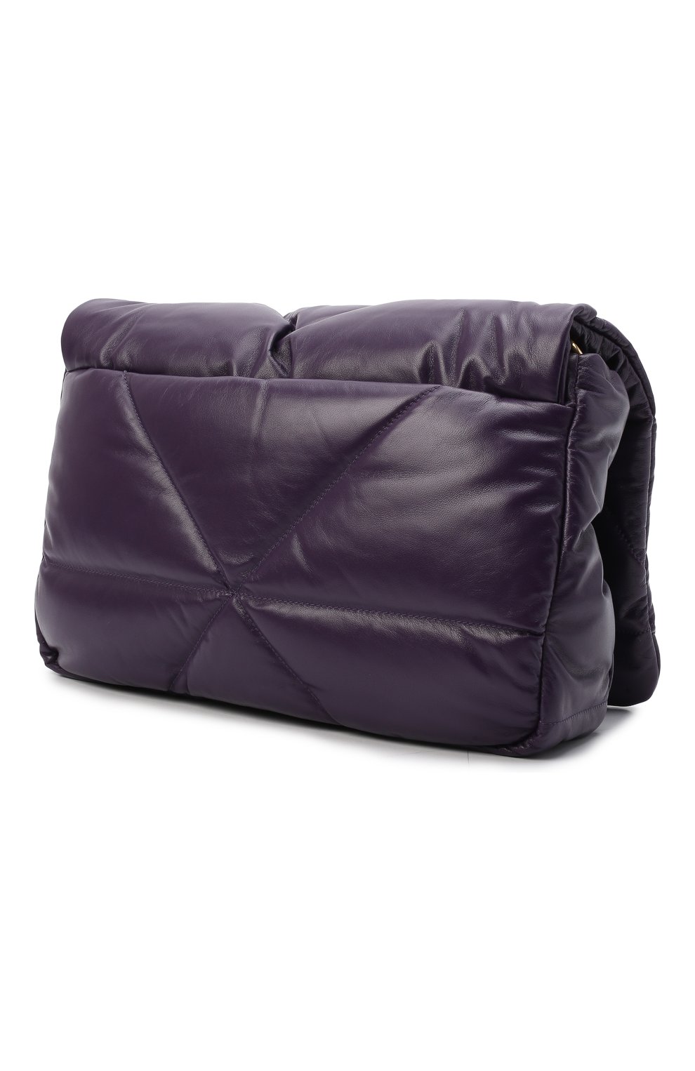 Женская сумка PRADA фиолетового цвета, арт. 1BD306-2DYI-F0030-VAM | Фото 2 (Сумки-технические: Сумки через плечо; Размер: medium; Материал: Натуральная кожа)