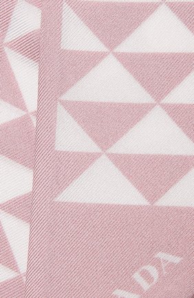 Женский шелковый платок PRADA розового цвета, арт. 1FF008-2DTP-F0V4C | Фото 2 (Материал: Шелк, Текстиль; Принт: С принтом)