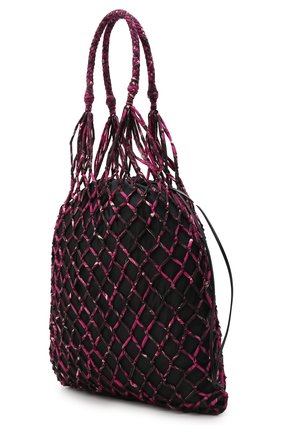Женский сумка PRADA розового цвета, арт. 1BC091-2CJN-F0029-OOO | Фото 2 (Размер: large; Материал: Текстиль; Сумки-технические: Сумки-шопперы)