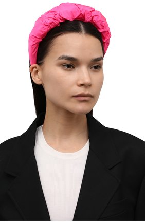 Женский ободок для волос REDVALENTINO фуксия цвета по цене 8995 руб., арт. XQ2J0C19/FUB | Фото 2 Женский ободок для волос REDVALENTINO фуксия цвета, арт. XQ2J0C19/FUB | Фото 2 (Материал: Текстиль, Синтетический материал, Хлопок)