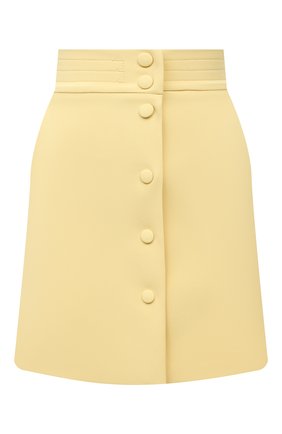 Женская юбка REDVALENTINO желтого цвета, арт. XR3RAI55/5LB | Фото 1 (Материал внешний: Синтетический материал; Длина Ж (юбки, платья, шорты): Мини; Женское Кросс-КТ: Юбка-одежда; Стили: Кэжуэл)