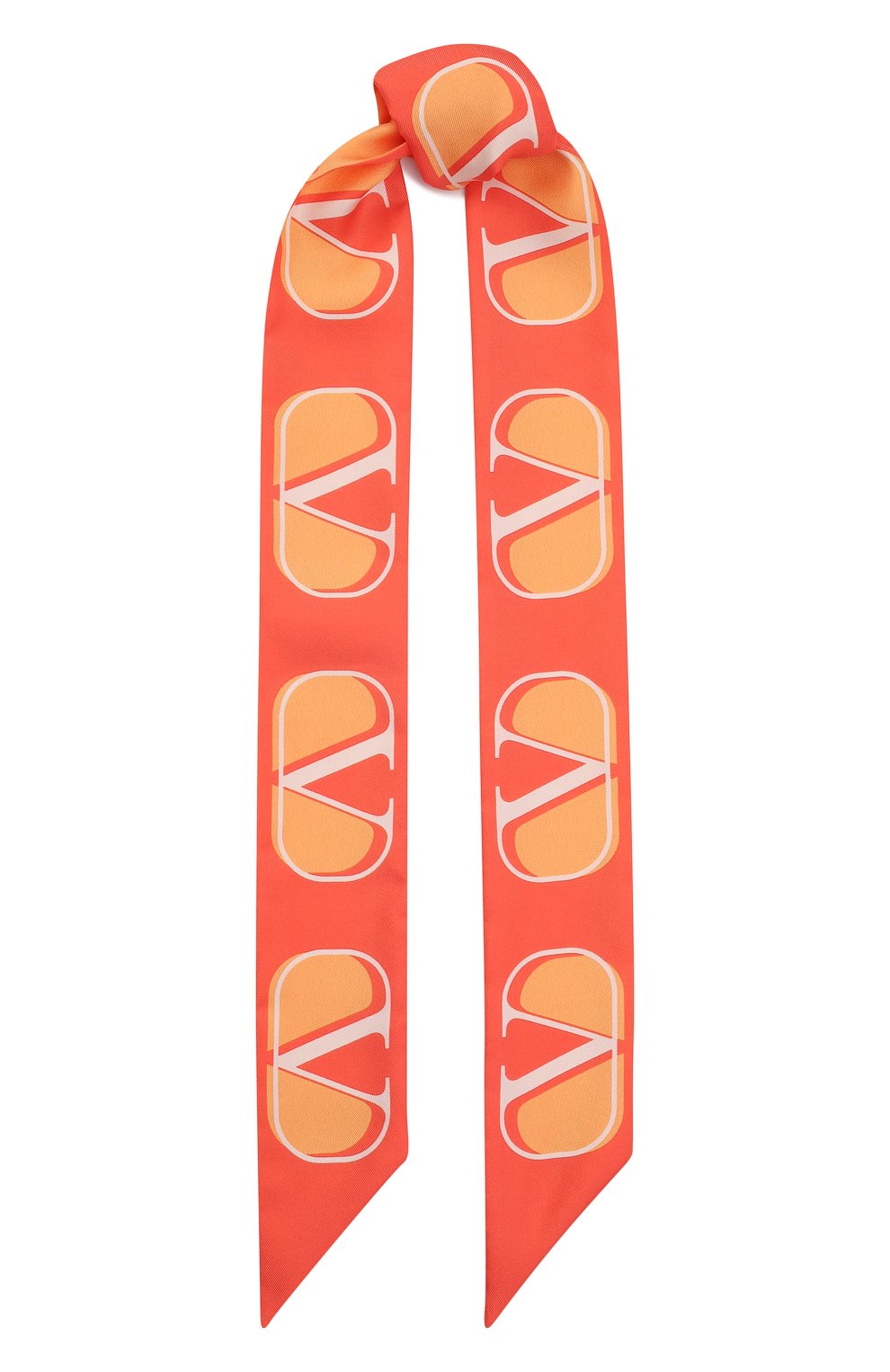 Женская шелковая повязка на голову VALENTINO оранжевого цвета, арт. XW2E6017/IHN | Фото 1 (Материал: Текстиль, Шелк)
