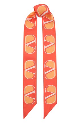 Женская шелковая повязка на голову VALENTINO оранжевого цвета, арт. XW2E6017/IHN | Фото 1 (Материал: Шелк, Текстиль)