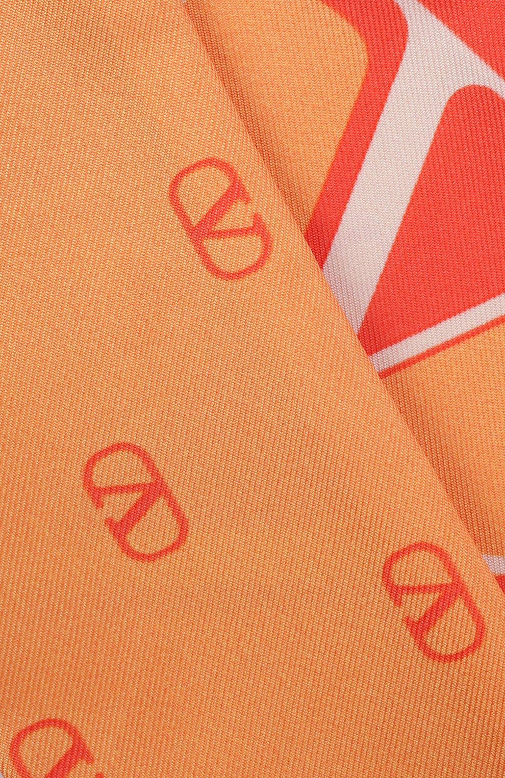 Женская шелковая повязка на голову VALENTINO оранжевого цвета, арт. XW2E6017/IHN | Фото 3 (Материал: Текс тиль, Шелк)