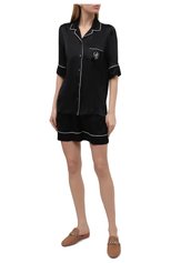 Женская шелковая рубашка DOLCE & GABBANA черного цвета, арт. F5013Z/FU1AU | Фото 2 (Материал внешний: Шелк; Региональные ограничения белый список (Axapta Mercury): RU; Женское Кросс-КТ: Блуза-белье)