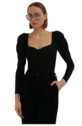 Женские оправа SAINT LAURENT черного цвета, арт. SL 440/F 0PT 001 | Фото 2 (Тип очков: Оправа; Оптика Гендер: оптика-женское; Очки форма: Квадратные)