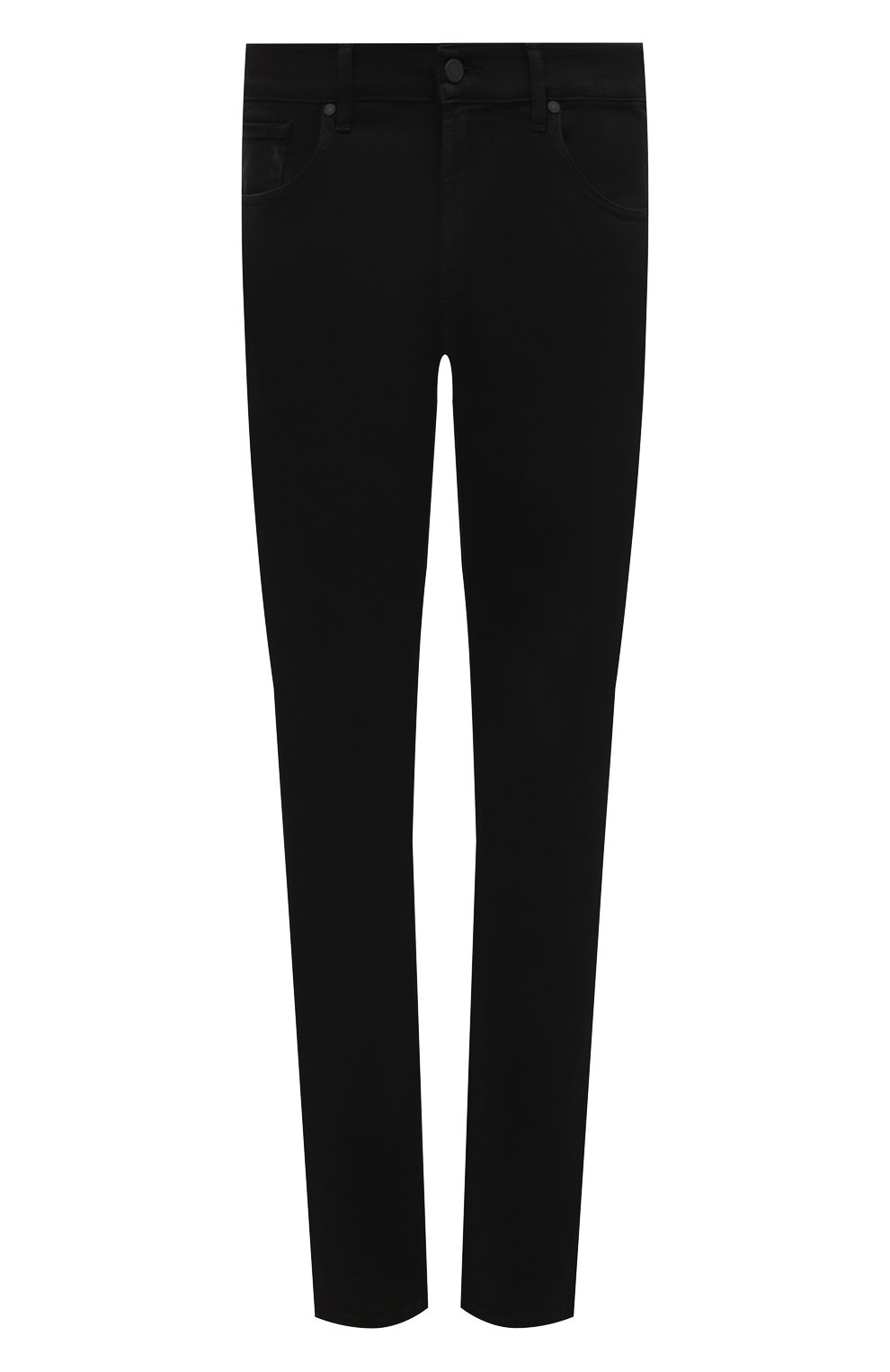 Мужские джинсы 7 FOR ALL MANKIND черного цвета, арт. JSMSA220BC | Фото 1 (Силуэт М (брюки): Прямые; Кросс-КТ: Деним; Длина (брюки, джинсы): Стандартные; Материал внешний: Хлопок, Деним; Стили: Кэжуэл)