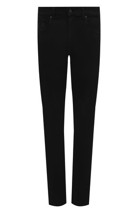 Мужские джинсы 7 FOR ALL MANKIND черного цвета, арт. JSMSA220BC | Фото 1 (Длина (брюки, джинсы): Стандартные; Материал внешний: Хлопок, Деним; Кросс-КТ: Деним; Силуэт М (брюки): Прямые; Стили: Кэжуэл)